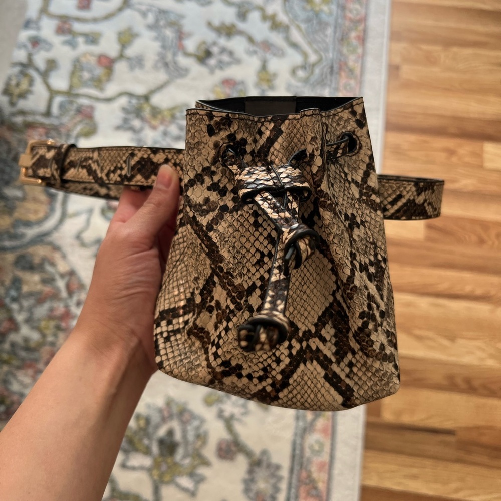 MANGO lizard print belt bag
